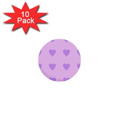 Violet Heart 1  Mini Buttons (10 Pack)  by snowwhitegirl