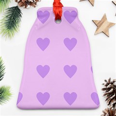 Violet Heart Bell Ornament (two Sides) by snowwhitegirl