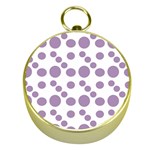 Violet Dots Gold Compasses Front