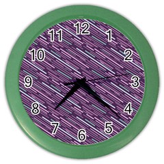 Silly Stripes Color Wall Clock by snowwhitegirl