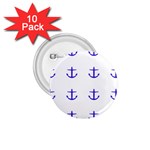 Royal Anchors On White 1.75  Buttons (10 pack) Front