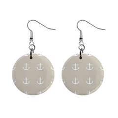 Lt Grey Anchors Mini Button Earrings by snowwhitegirl