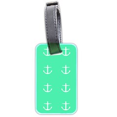 Seafoam Anchors Luggage Tags (two Sides) by snowwhitegirl