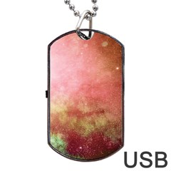 Galaxy Red Dog Tag Usb Flash (one Side) by snowwhitegirl