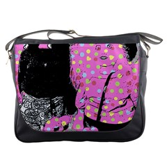 Weird Smile Messenger Bags by snowwhitegirl