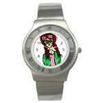 Nerdy Girl Stainless Steel Watch Front