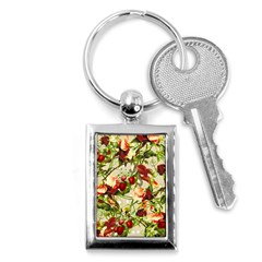 Fruit Blossom Beige Key Chains (rectangle)  by snowwhitegirl