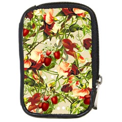 Fruit Blossom Beige Compact Camera Leather Case by snowwhitegirl