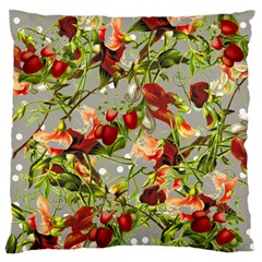 Fruit Blossom Gray Standard Flano Cushion Case (two Sides) by snowwhitegirl