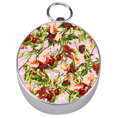 Fruit Blossom Pink Silver Compasses by snowwhitegirl