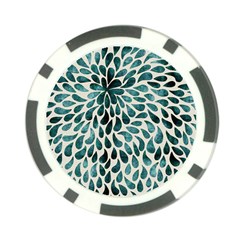 Teal Abstract Swirl Drops Poker Chip Card Guard (10 Pack) by snowwhitegirl