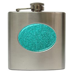 Aqua Glitter Hip Flask (6 Oz) by snowwhitegirl