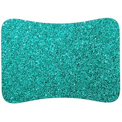 Aqua Glitter Velour Seat Head Rest Cushion by snowwhitegirl