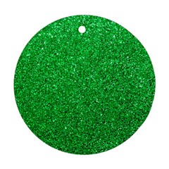 Green Glitter Ornament (round) by snowwhitegirl