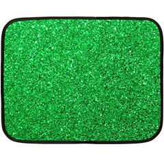 Green Glitter Double Sided Fleece Blanket (mini)  by snowwhitegirl