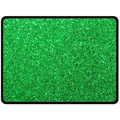 Green Glitter Double Sided Fleece Blanket (large)  by snowwhitegirl