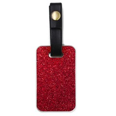 Red  Glitter Luggage Tags (one Side)  by snowwhitegirl