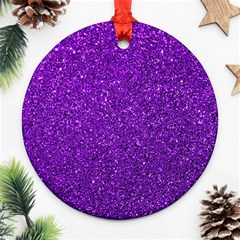 Purple  Glitter Ornament (round) by snowwhitegirl