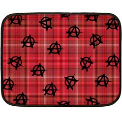 Red Plaid Anarchy Double Sided Fleece Blanket (mini)  by snowwhitegirl