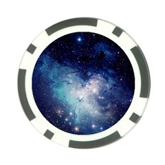 Nebula Blue Poker Chip Card Guard by snowwhitegirl