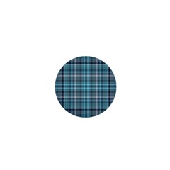 Teal Plaid 1  Mini Buttons by snowwhitegirl