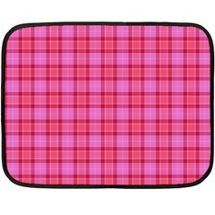 Valentine Pink Red Plaid Double Sided Fleece Blanket (mini)  by snowwhitegirl