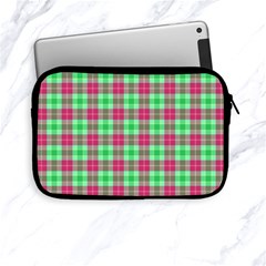 Pink Green Plaid Apple Ipad Mini Zipper Cases by snowwhitegirl