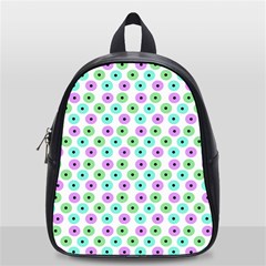 Eye Dots Green Violet School Bag (small) by snowwhitegirl