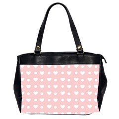 Hearts Dots Pink Oversize Office Handbag (2 Sides) by snowwhitegirl