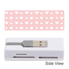 Hearts Dots Pink Memory Card Reader (stick) by snowwhitegirl