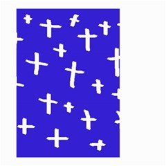 Blue White Cross Small Garden Flag (two Sides) by snowwhitegirl