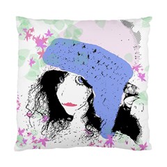 Girl With Hat Standard Cushion Case (two Sides) by snowwhitegirl