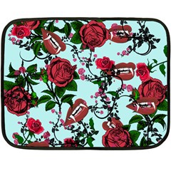 Light Blue Rose Vampire Double Sided Fleece Blanket (mini)  by snowwhitegirl