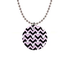 Pink Teapot Chevron Button Necklaces by snowwhitegirl