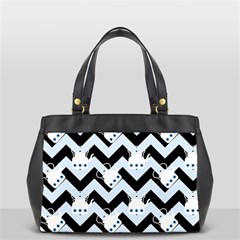 Blue Teapot Chevron Oversize Office Handbag by snowwhitegirl