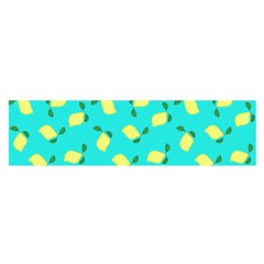 Lemons Blue Satin Scarf (oblong) by snowwhitegirl