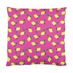 Lemons Pink Standard Cushion Case (two Sides) by snowwhitegirl