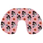 Girl With Dress  Pink Travel Neck Pillows Front