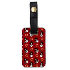 Girl With Dress Red Luggage Tags (one Side)  by snowwhitegirl