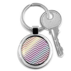 Ombre Zigzag 01 Key Chains (round)  by snowwhitegirl