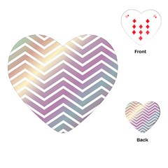 Ombre Zigzag 01 Playing Cards (heart)  by snowwhitegirl