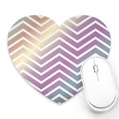 Ombre Zigzag 01 Heart Mousepads by snowwhitegirl