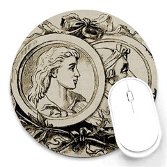 Young 1515867 1280 Round Mousepads by vintage2030