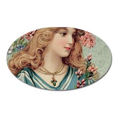 Lady Oval Magnet by vintage2030