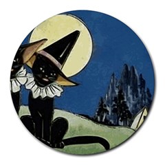 Black Cat 1462738 1920 Round Mousepads by vintage2030