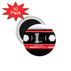 Compact Cassette 1 75  Magnets (10 Pack)  by vintage2030