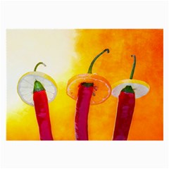 Three Red Chili Peppers Large Glasses Cloth by FunnyCow