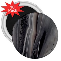 Black Marble 3  Magnets (10 Pack)  by WILLBIRDWELL