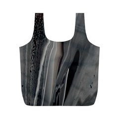 Black Marble Full Print Recycle Bag (m) by WILLBIRDWELL