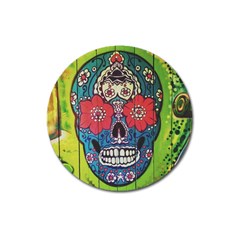 Mexican Skull Magnet 3  (round) by alllovelyideas